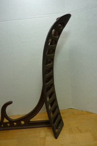 J W FISKE NY Antique 19c Cast Iron Saddle Tack Holder Bracket Hanger Old Paint