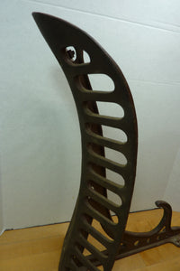 J W FISKE NY Antique 19c Cast Iron Saddle Tack Holder Bracket Hanger Old Paint