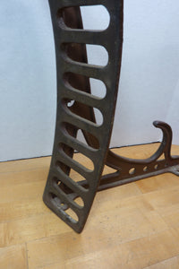 J W FISKE NY Antique 19c Cast Iron Saddle Tack Holder Bracket Hanger Old Paint