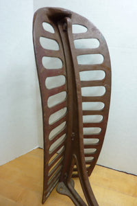 J W FISKE NY Antique 19c Cast Iron Saddle Tack Holder Bracket Hanger Old Paint