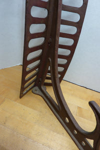 J W FISKE NY Antique 19c Cast Iron Saddle Tack Holder Bracket Hanger Old Paint