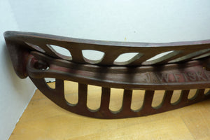 J W FISKE NY Antique 19c Cast Iron Saddle Tack Holder Bracket Hanger Old Paint