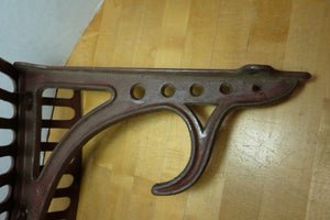 J W FISKE NY Antique 19c Cast Iron Saddle Tack Holder Bracket Hanger Old Paint