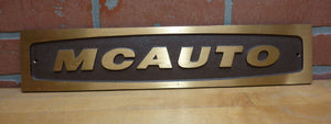 MCAUTO Vintage Brass Sign McDonnell Douglas Automation Co CADD CAD/CAM Computer
