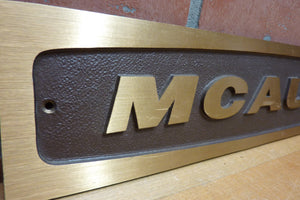 MCAUTO Vintage Brass Sign McDonnell Douglas Automation Co CADD CAD/CAM Computer
