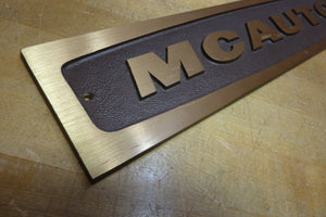 MCAUTO Vintage Brass Sign McDonnell Douglas Automation Co CADD CAD/CAM Computer