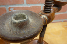 Load image into Gallery viewer, Adjustable Wooden Double Candle Holders Decorative Arts Pair Candlesticks Turned
