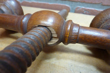 Load image into Gallery viewer, Adjustable Wooden Double Candle Holders Decorative Arts Pair Candlesticks Turned
