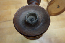 Load image into Gallery viewer, Adjustable Wooden Double Candle Holders Decorative Arts Pair Candlesticks Turned
