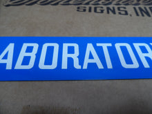 Load image into Gallery viewer, LABORATORY Original Old Stonehouse Sign NOS Science Lab Industrial Safety 2.5x10
