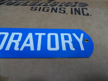 Load image into Gallery viewer, LABORATORY Original Old Stonehouse Sign NOS Science Lab Industrial Safety 2.5x10
