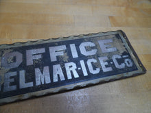 Load image into Gallery viewer, BELMAR ICE Co OFFICE Original Old Scalloped Chip Glass Reverse Under Glass Sign
