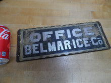 Load image into Gallery viewer, BELMAR ICE Co OFFICE Original Old Scalloped Chip Glass Reverse Under Glass Sign
