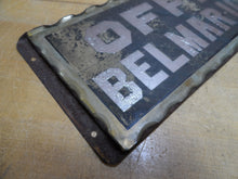 Load image into Gallery viewer, BELMAR ICE Co OFFICE Original Old Scalloped Chip Glass Reverse Under Glass Sign
