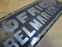 Load image into Gallery viewer, BELMAR ICE Co OFFICE Original Old Scalloped Chip Glass Reverse Under Glass Sign
