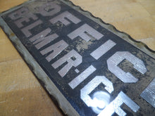 Load image into Gallery viewer, BELMAR ICE Co OFFICE Original Old Scalloped Chip Glass Reverse Under Glass Sign
