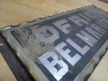 Load image into Gallery viewer, BELMAR ICE Co OFFICE Original Old Scalloped Chip Glass Reverse Under Glass Sign
