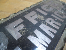 Load image into Gallery viewer, BELMAR ICE Co OFFICE Original Old Scalloped Chip Glass Reverse Under Glass Sign
