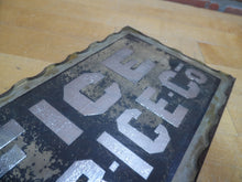 Load image into Gallery viewer, BELMAR ICE Co OFFICE Original Old Scalloped Chip Glass Reverse Under Glass Sign
