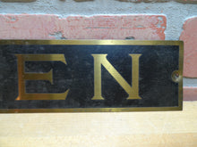 Load image into Gallery viewer, MEN Old Brass Sign Restroom Bathroom Bar Pub Tavern Shop Gas Station Diner Ad
