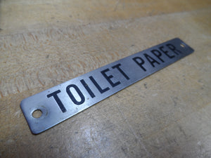TOILET PAPER Original Old Sign Railroad Train Restroom Bathroom Powder Room TP
