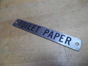 TOILET PAPER Original Old Sign Railroad Train Restroom Bathroom Powder Room TP