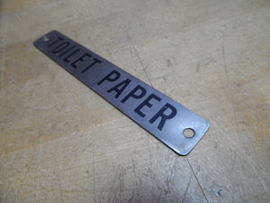 TOILET PAPER Original Old Sign Railroad Train Restroom Bathroom Powder Room TP