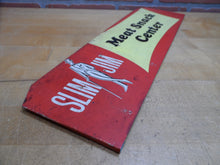 Load image into Gallery viewer, SLIM JIM MEAT SNACK CENTER Original Old Store Display Advertising Rack Sign
