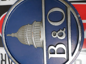 B&O BALTIMORE & OHIO Railroad Original Old RR Train Locomotive RR Sign Plaque