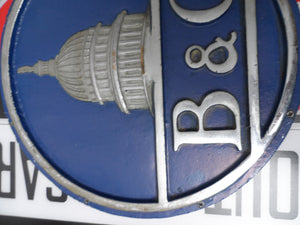B&O BALTIMORE & OHIO Railroad Original Old RR Train Locomotive RR Sign Plaque