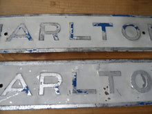 Load image into Gallery viewer, 3 MARLTON Embossed Tin Signs - lot of 3
