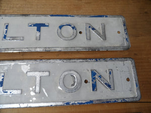 3 MARLTON Embossed Tin Signs - lot of 3