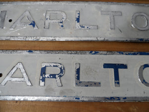 3 MARLTON Embossed Tin Signs - lot of 3