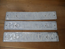 Load image into Gallery viewer, 3 MARLTON Embossed Tin Signs - lot of 3
