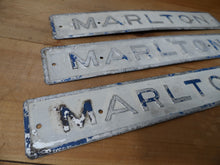 Load image into Gallery viewer, 3 MARLTON Embossed Tin Signs - lot of 3
