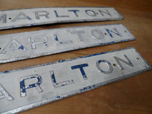 Load image into Gallery viewer, 3 MARLTON Embossed Tin Signs - lot of 3
