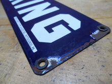 Load image into Gallery viewer, NO SMOKING MINE SAFETY APPLIANCES Co PITTSBURGH PA Original Old Sign Cobalt Blue
