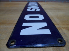 Load image into Gallery viewer, NO SMOKING MINE SAFETY APPLIANCES Co PITTSBURGH PA Original Old Sign Cobalt Blue
