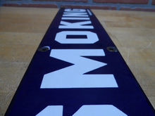Load image into Gallery viewer, NO SMOKING MINE SAFETY APPLIANCES Co PITTSBURGH PA Original Old Sign Cobalt Blue
