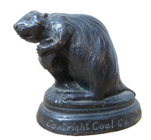Load image into Gallery viewer, BEAVER COAL Original Old Bronze Clad Advertising Statue Store Display Sign Phila
