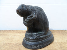 Load image into Gallery viewer, BEAVER COAL Original Old Bronze Clad Advertising Statue Store Display Sign Phila
