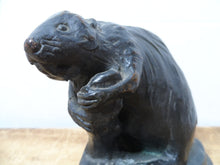 Load image into Gallery viewer, BEAVER COAL Original Old Bronze Clad Advertising Statue Store Display Sign Phila
