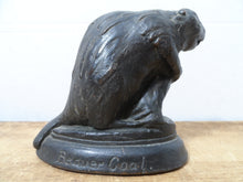 Load image into Gallery viewer, BEAVER COAL Original Old Bronze Clad Advertising Statue Store Display Sign Phila

