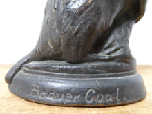Load image into Gallery viewer, BEAVER COAL Original Old Bronze Clad Advertising Statue Store Display Sign Phila
