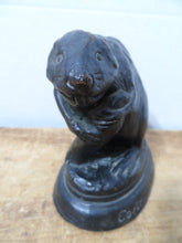 Load image into Gallery viewer, BEAVER COAL Original Old Bronze Clad Advertising Statue Store Display Sign Phila
