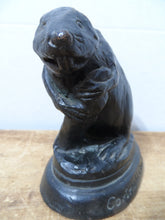 Load image into Gallery viewer, BEAVER COAL Original Old Bronze Clad Advertising Statue Store Display Sign Phila
