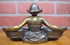 Antique Scantily Clad Lovely Maiden Dutch Girl Baskets Decorative Arts Tray
