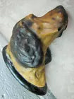 Load image into Gallery viewer, HOUND DOG Old Figural Dogs Head Plaque THOROUGHBREDS RENFREW STUDIOS BUFFALO NY

