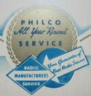 Load image into Gallery viewer, PHILCO RADIO SERVICE AND REPAIRS Old Shop Advertising Sign Parts Tubes Tin Bevel

