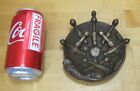 Load image into Gallery viewer, 19c BRONZE BOWLING RATS PINS ARM BALL Antique Victorian Decorative Arts Tray
